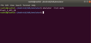 mac android emulator command line